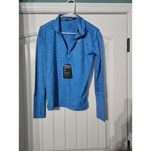 Nike Womens Dri Fit Running Quarter Zip Blue Xtra Small